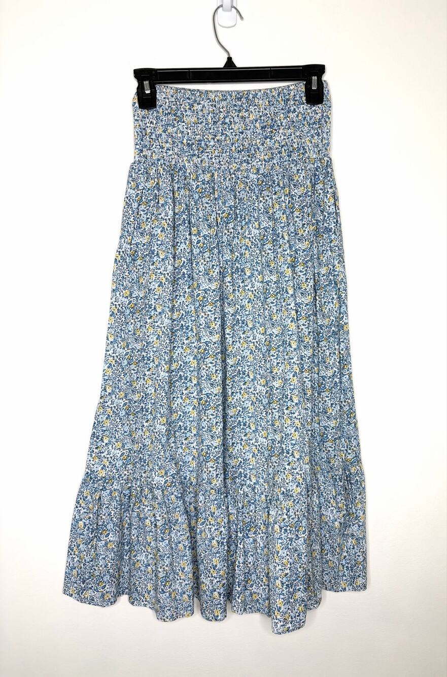 Universal Thread Ditsy Floral Midi Skirt XS Pockets Prairie Cottagecore Peasant